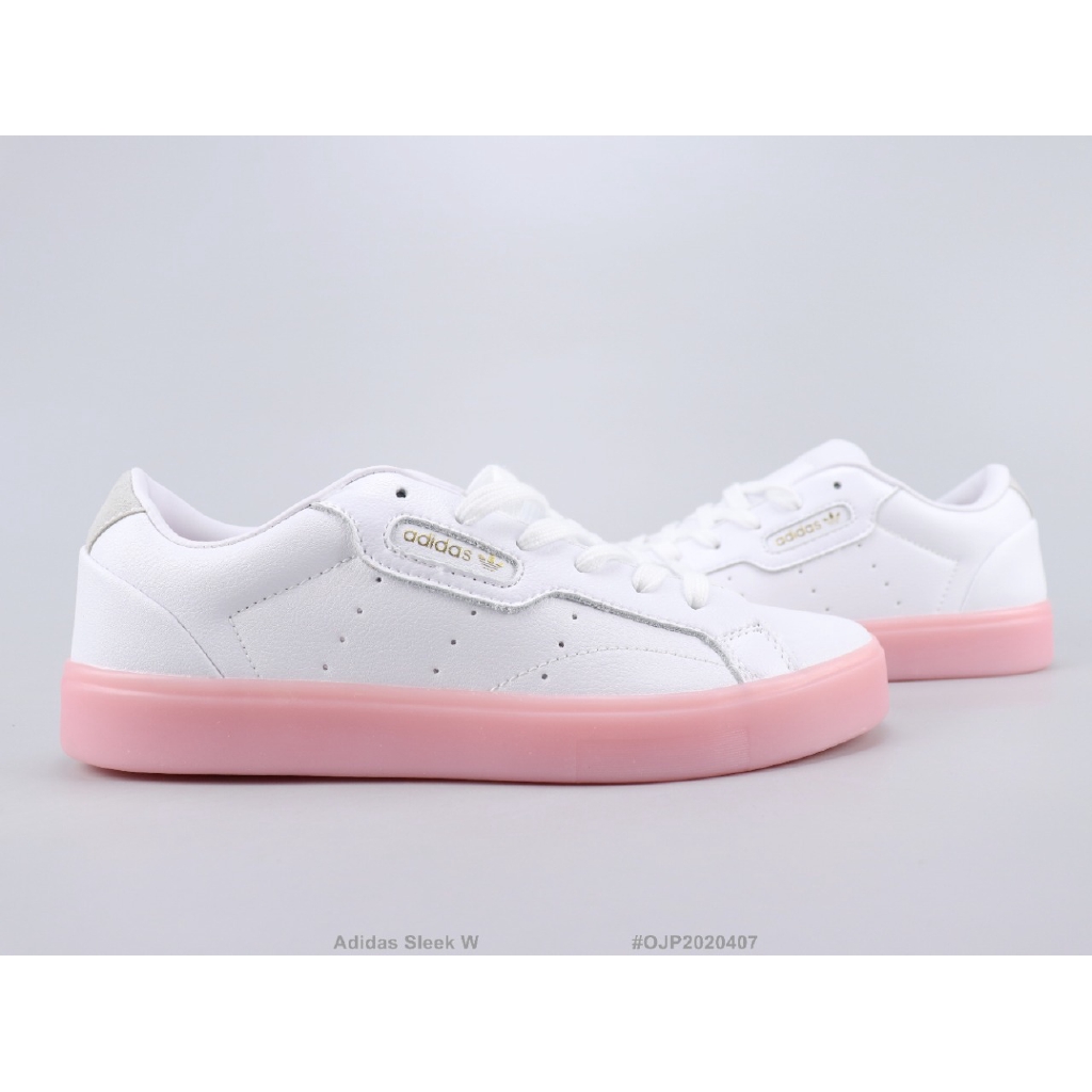 adidas sleek white and pink
