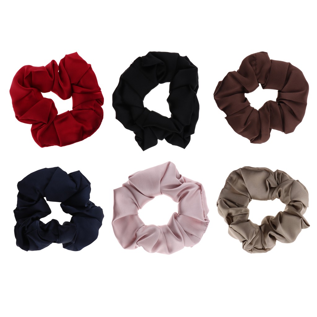 100 Silk Hair Scrunchies Elastic Hair Band Soft Bobble Hair Ties