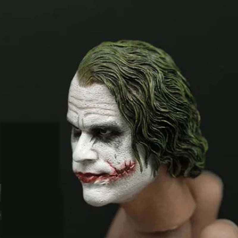 1//6 Scale Batman Joker Head Sculpt Heath Ledger for 12/" Action Figures Body