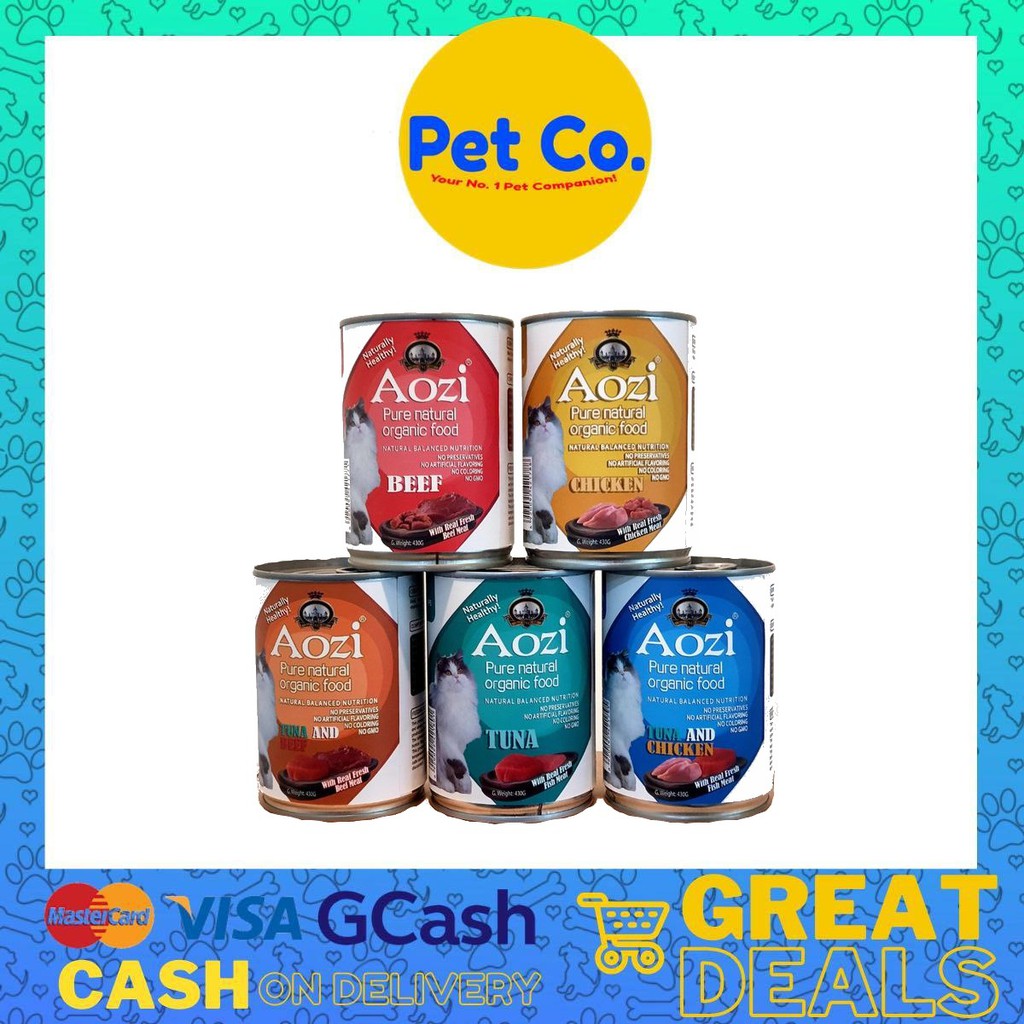 [BEST SELLER] Aozi Organic canned Wet Food for cats 430G Shopee