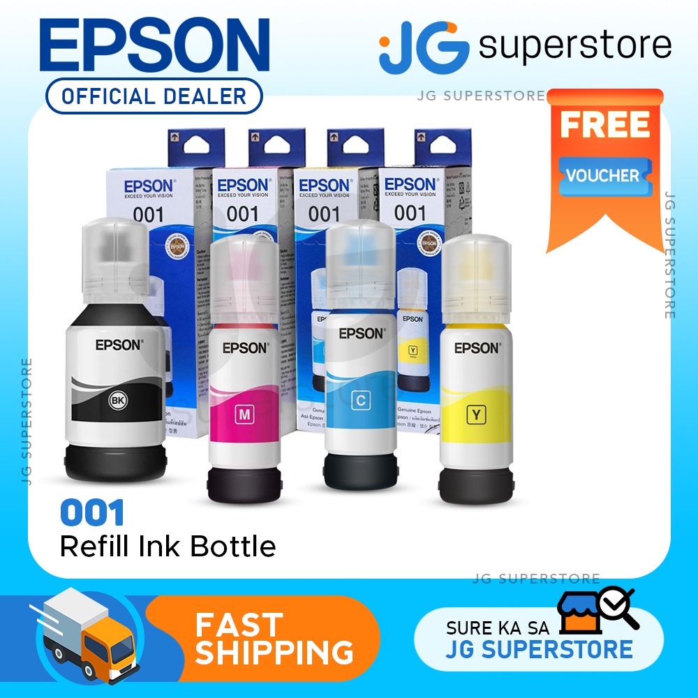 Epson 001 Ink Refill Bottle for Printer Ink Tank L4150 / L4160 / L6160 ...