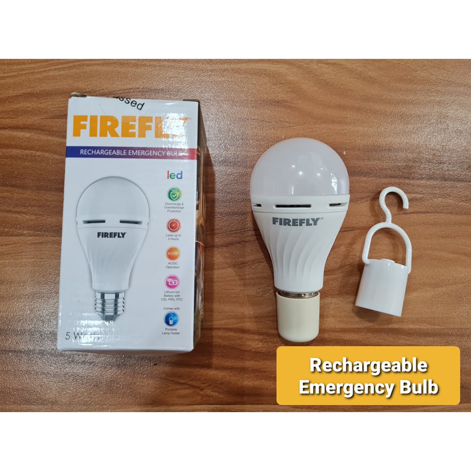 Rechargeable Emergency Light LED Bulb 5 Watts Self Lighting Portable