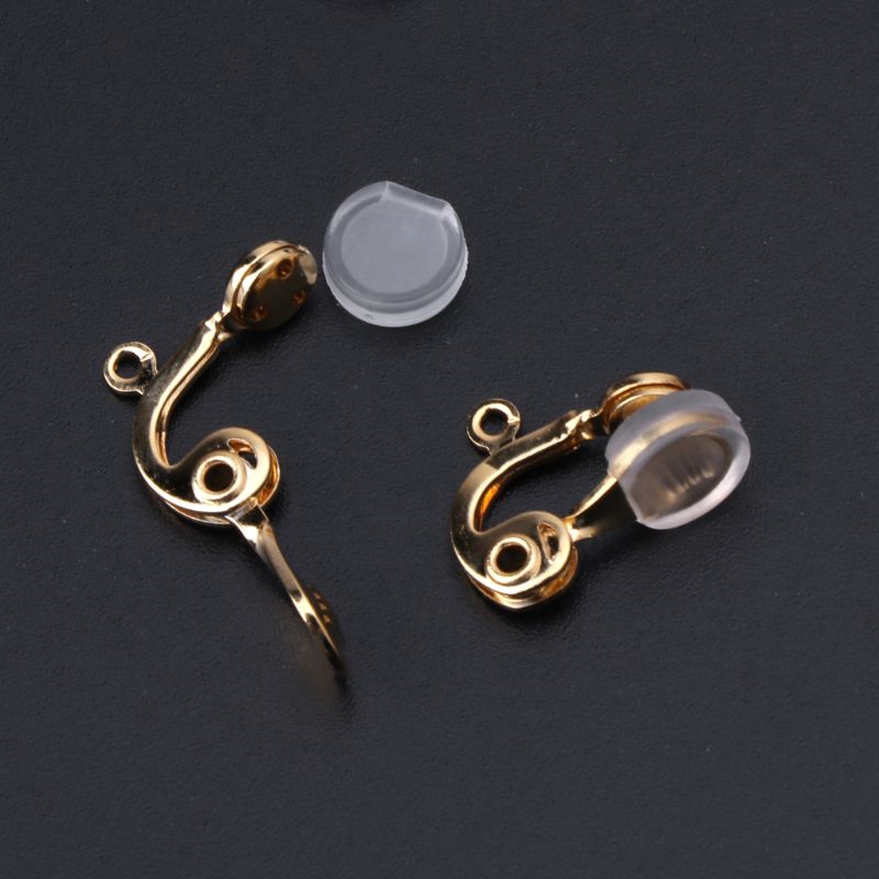 Inf 10pc Clip On Earring Converter Non Pierced Ear Hoop With