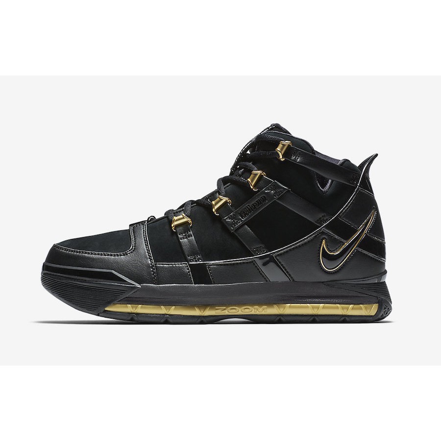lebron 3 shoes black and gold
