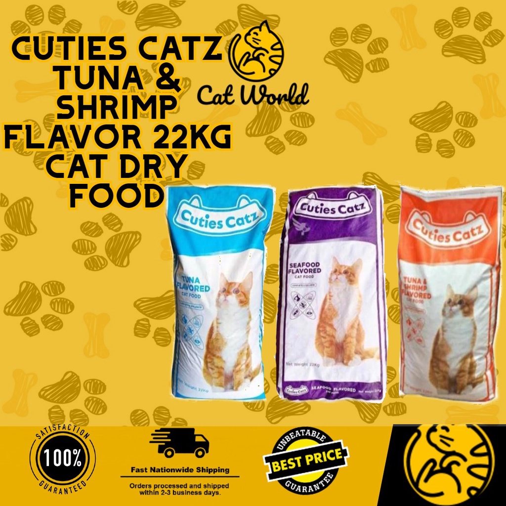 CUTIES CATZ TUNA & SHRIMP FLAVOR 22KG CAT DRY FOOD