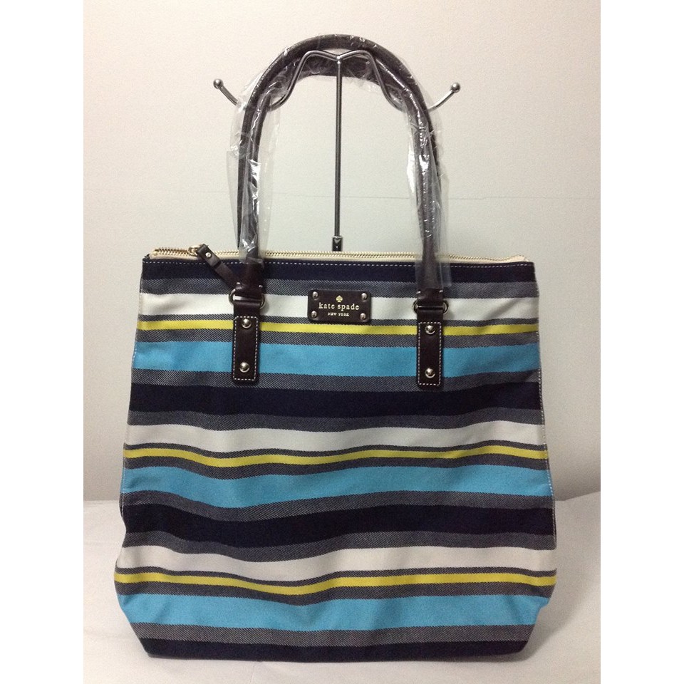 kate spade blue striped bag