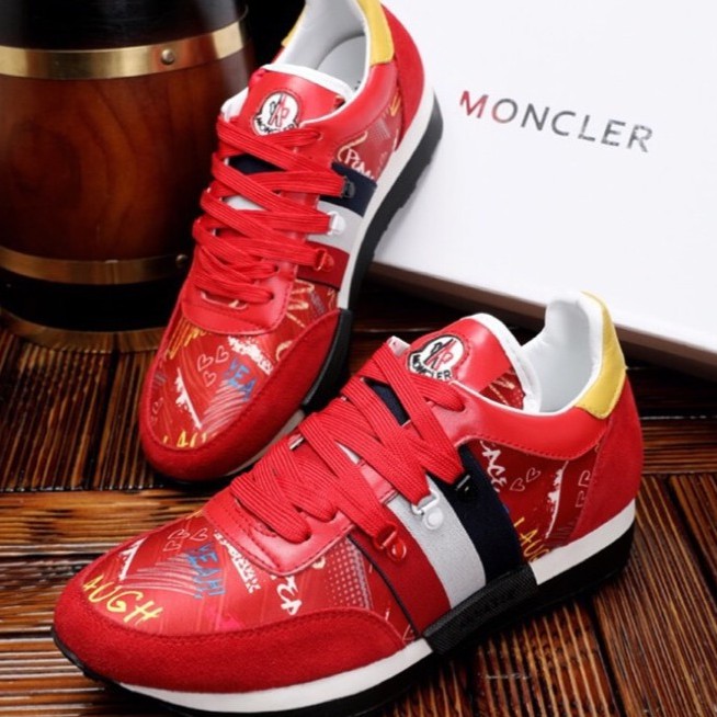 moncler red sneakers