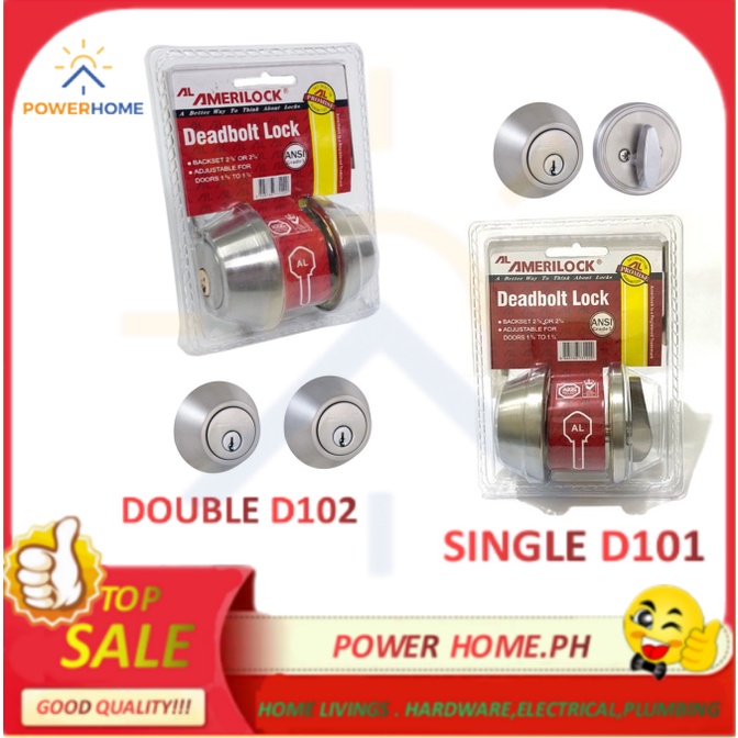 AMERILOCK Deadbolt Door Lock Set Single/DOUBLE Cylinder (AL D101 /D102