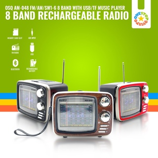 Audio☎♛❉OSQ KUKU AM-048 AM/FM/SW 8 Band Bluetooth Radio with USB/TF Music Player