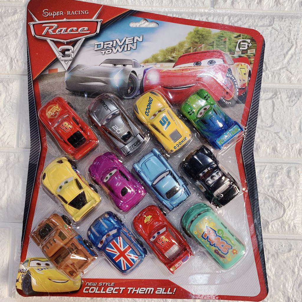 12 in 1 Cars Lightning McQueen 12 Pull Back Car Assorted Set Toy COD