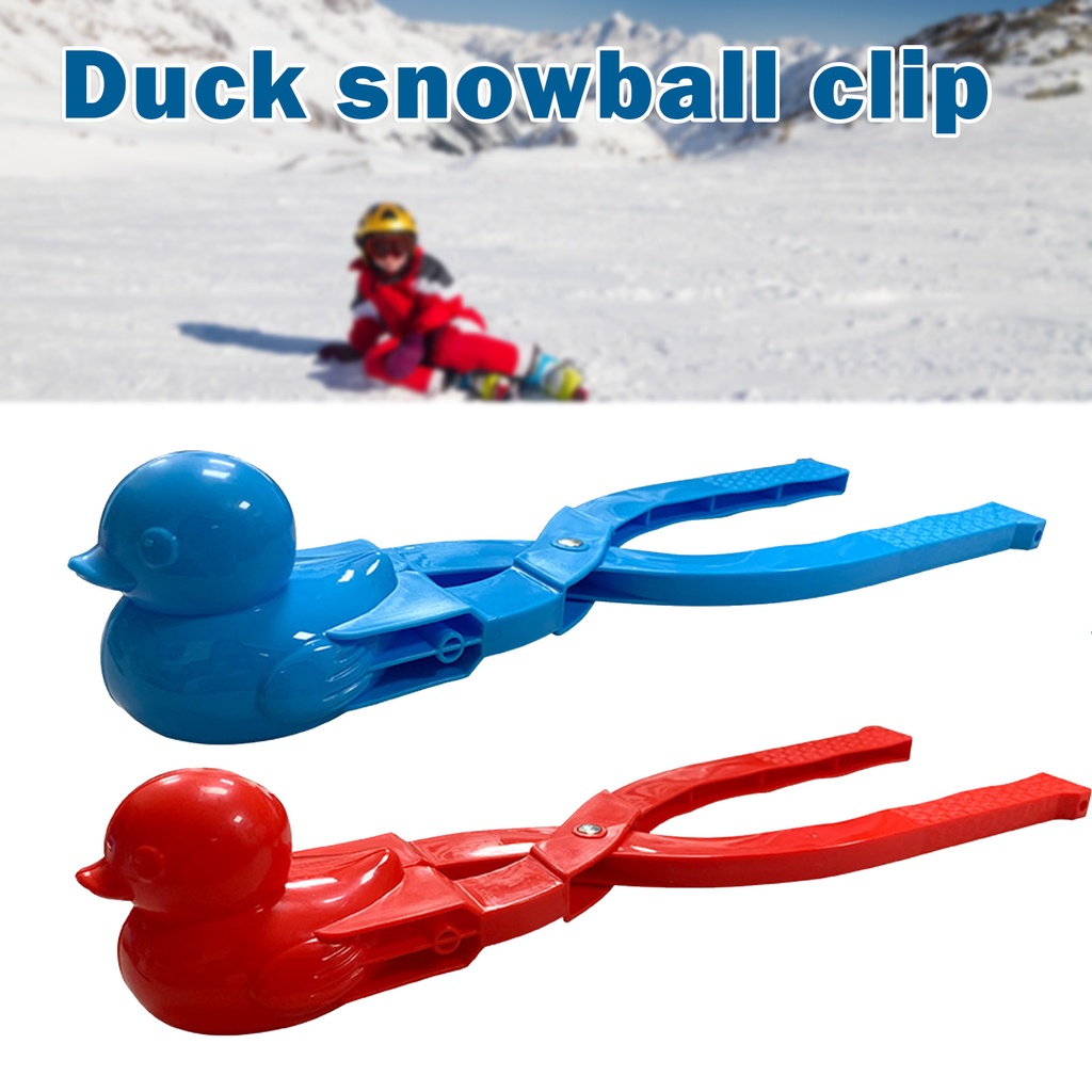 1pcs Random Color Ddfly Snowball Makers Cartoon Duck Snowball Clip Toys for Kids Snowball Fight Beach Play Tool for Winter Outdoor Sport 
