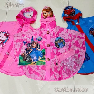 Children's Poncho Butterfly Raincoat For Kids #805