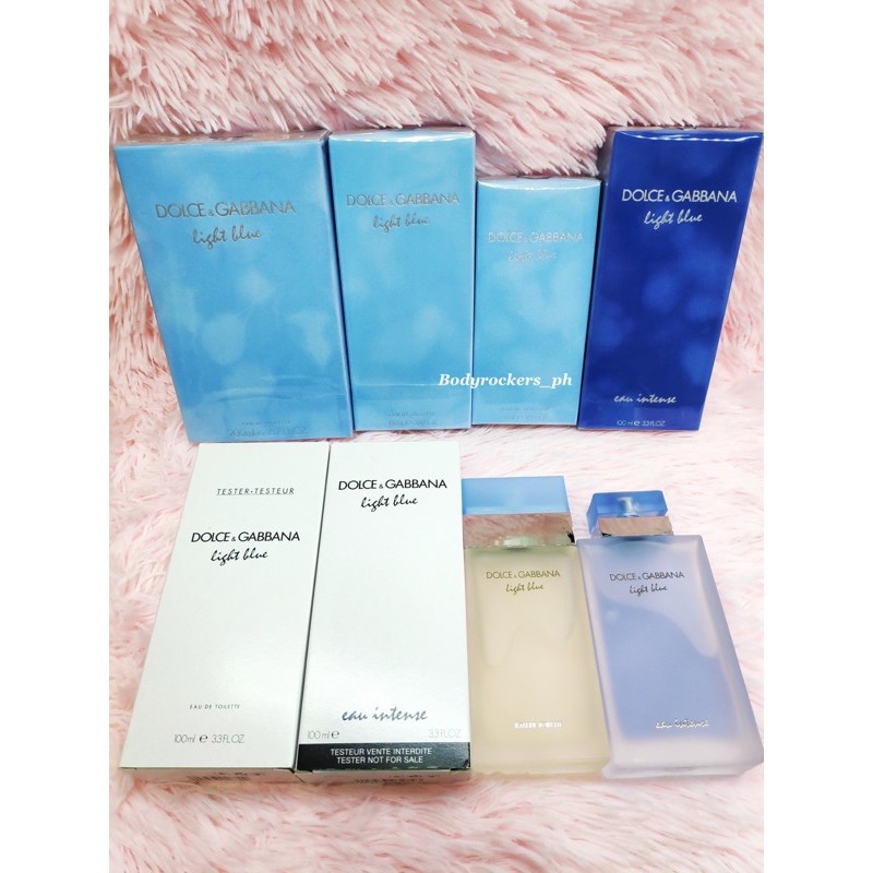 Dolce & Gabbana Light Blue Edt , Forever and Eau Intense, Intense 100%  Authentic | Shopee Philippines