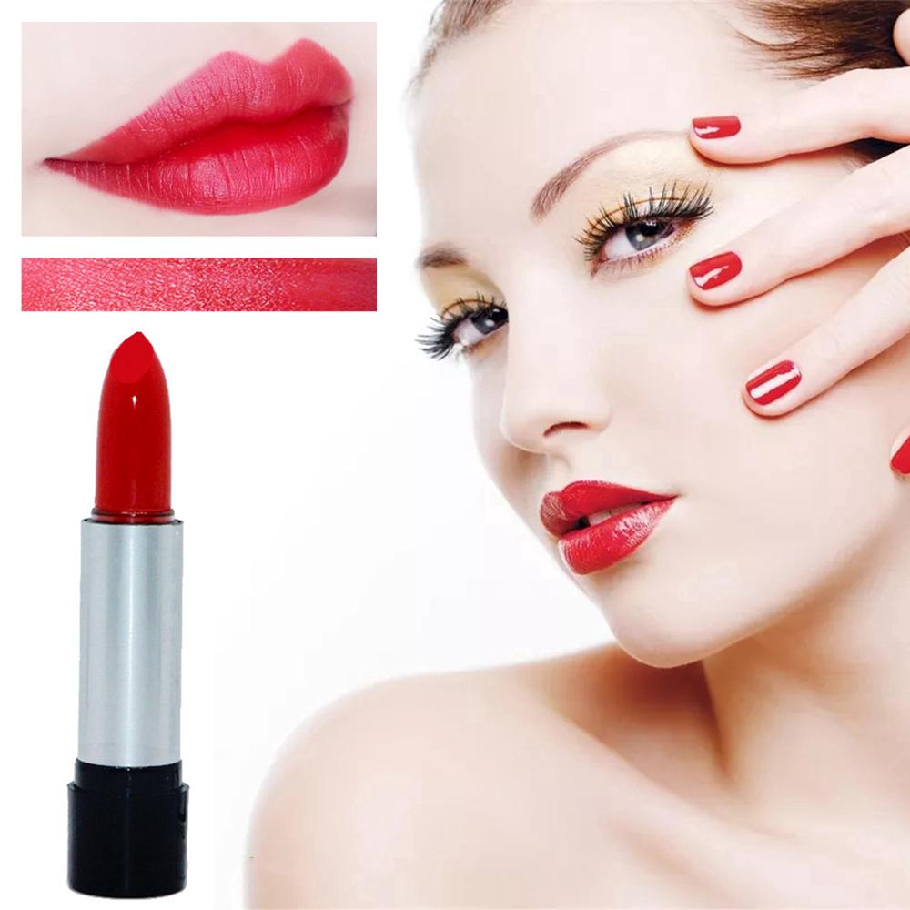 QS Nude Orange Powder Retro Big Red Lipstick Easy To Color 