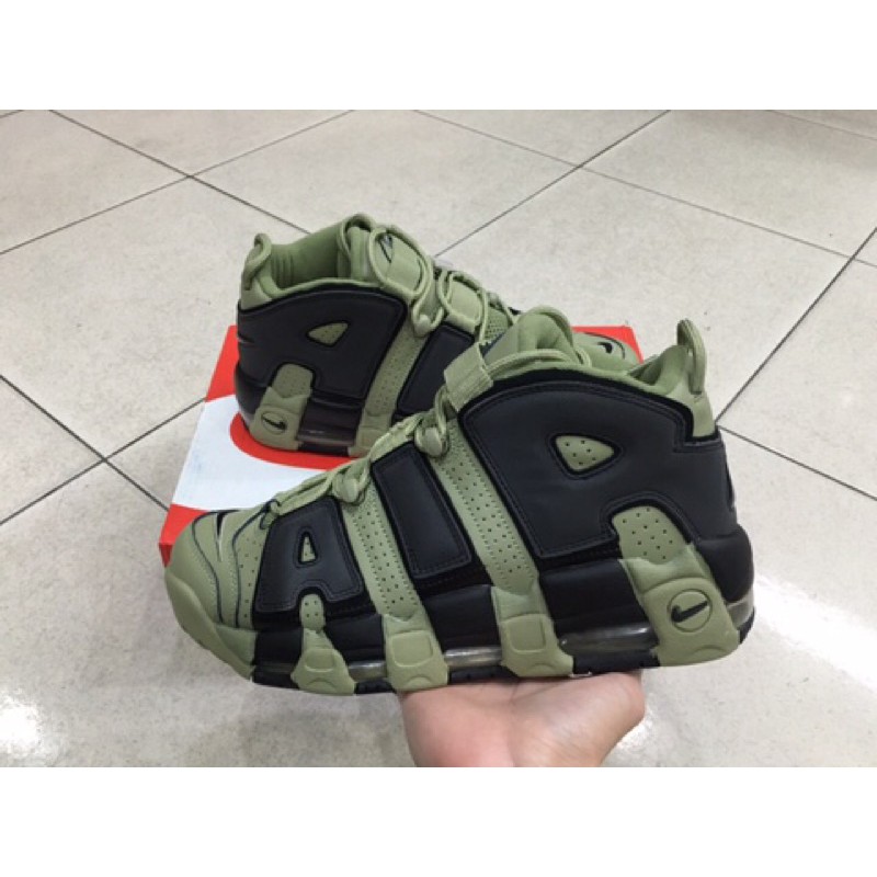 nike air uptempo army green