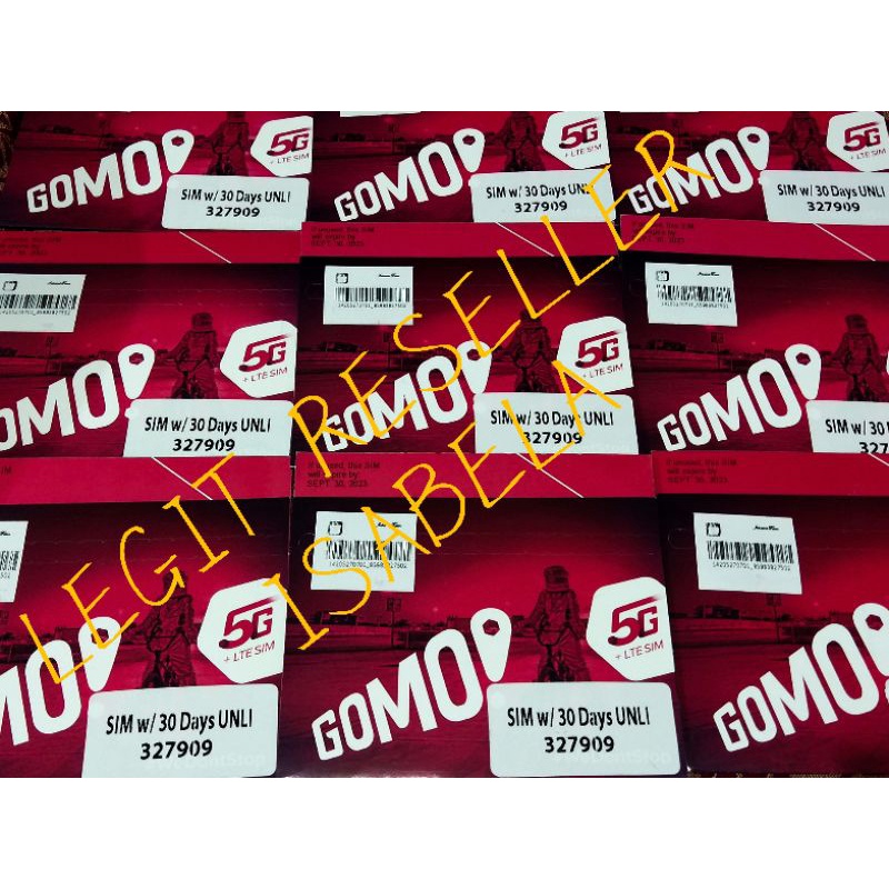 GOMO Sim w/ UNLI DATA 30 DAYS / 30GB NO EXPIRATION (Sealed and LEGIT