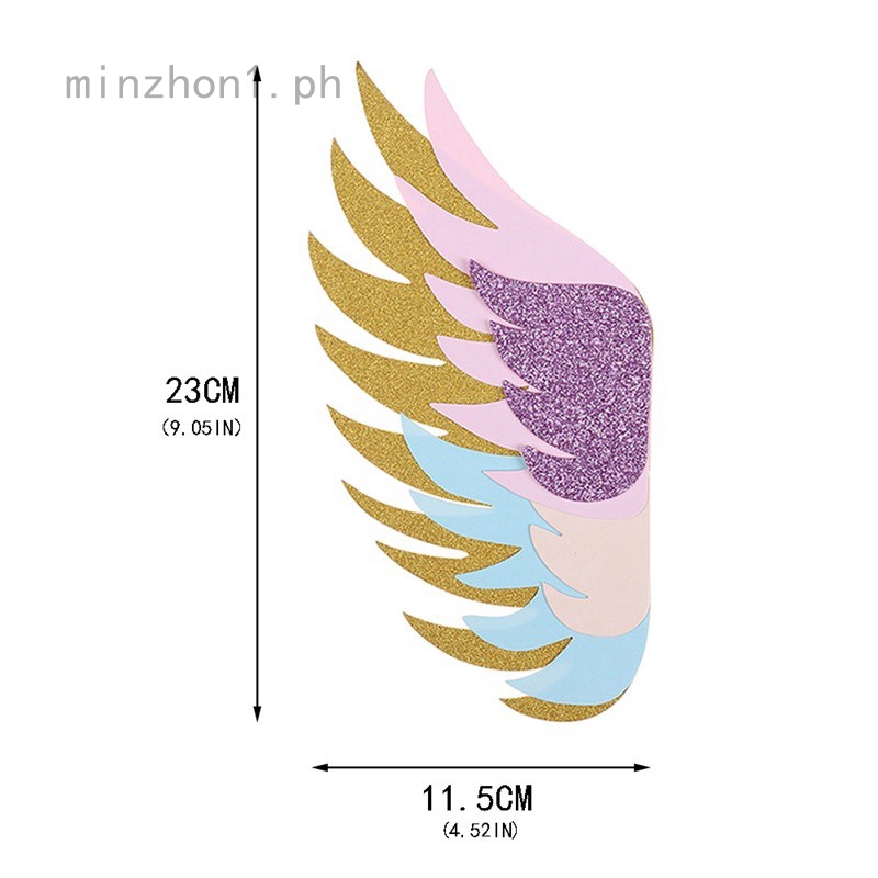 minzhon1 unicorn cake topper sparkly wings for baby shower wedding and birthday party shopee philippines