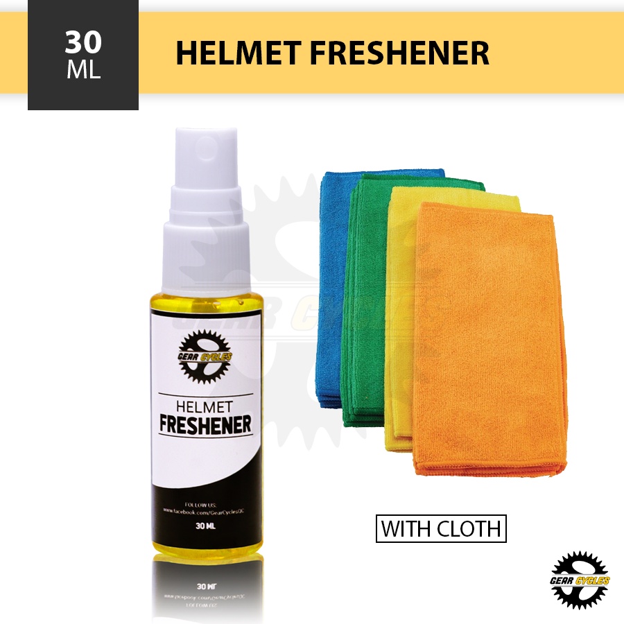 Gear Cycles Helmet Freshener Disinfectant Odor Eliminator Refresher