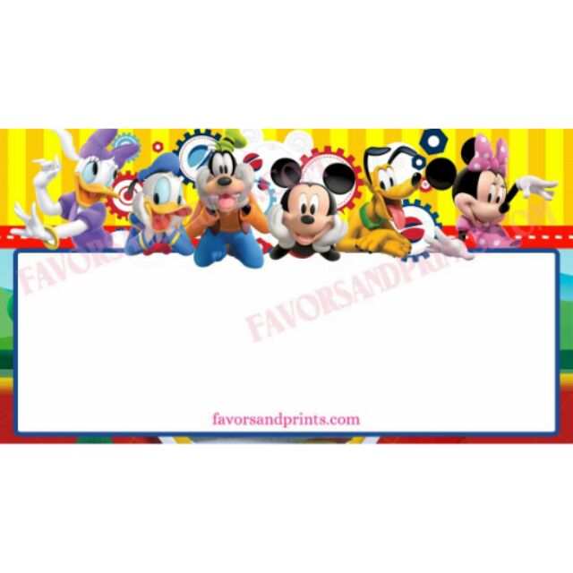 mickey mouse and friends birthday party name tags 10s shopee philippines