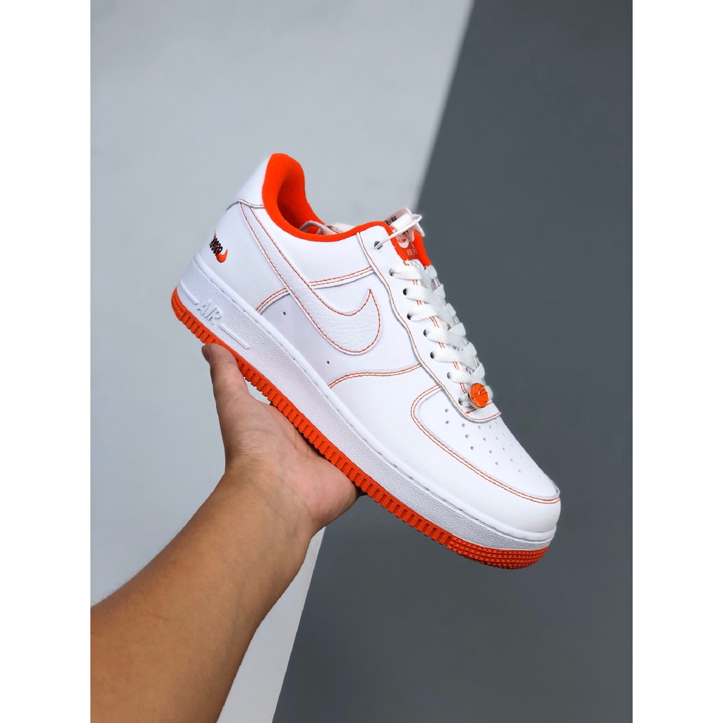 nike air force one white and orange