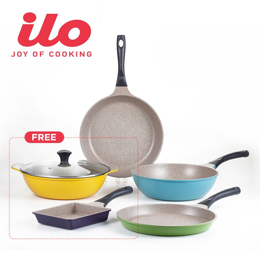 ilo Rainbow Cookware Set with Free EDGO 5Piece Container Set Shopee