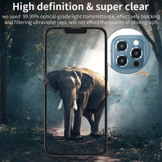 WSKEN For iPhone 13 12 Pro Max Camera Lens Protector Premium Hd Tempered Glass Metal Ring Aluminum Alloy Screen Cover Film #4