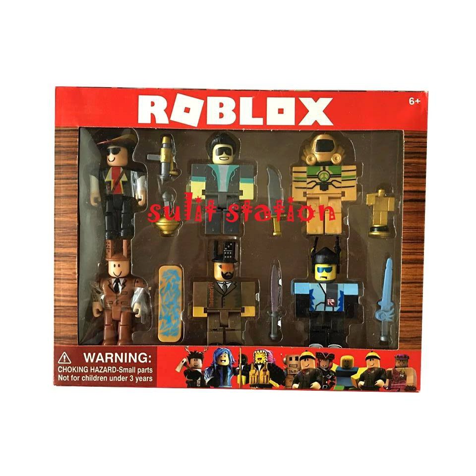 6 Roblox Lego Like Minifigures Toy Figures Cake Topper Shopee Philippines - roblox game toys roblox robux transactions