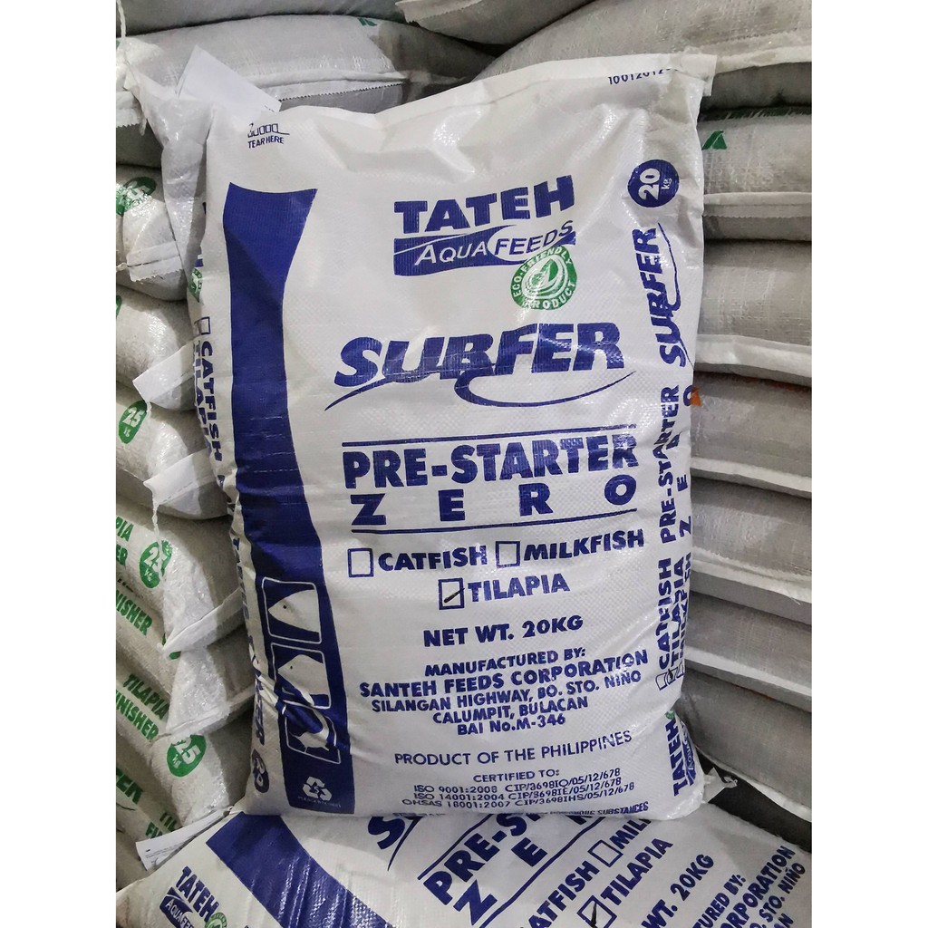 Tateh Aquafeeds 500grams Surfer PreStarter Zero Tilapia Catfish