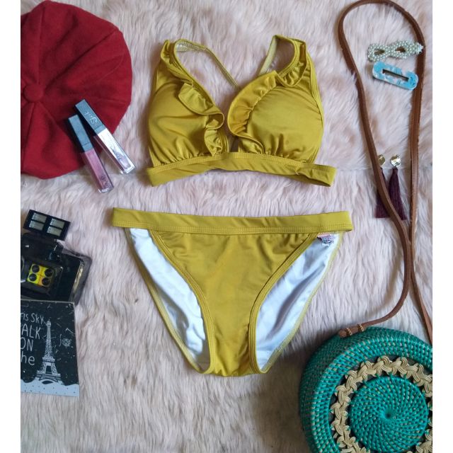 mustard yellow bikini set