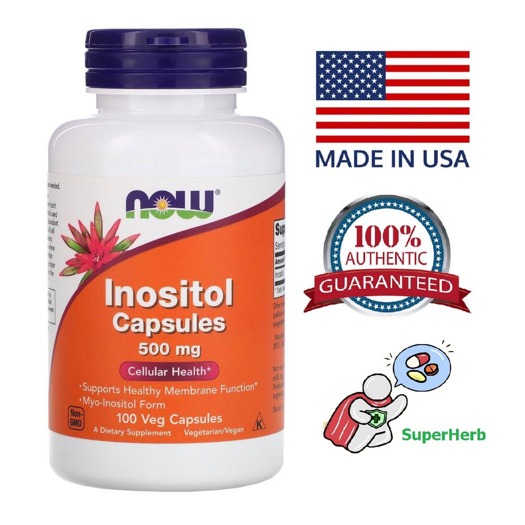 Now Foods, Inositol Capsules, 500 mg, 100 Veg Capsules | Shopee Philippines