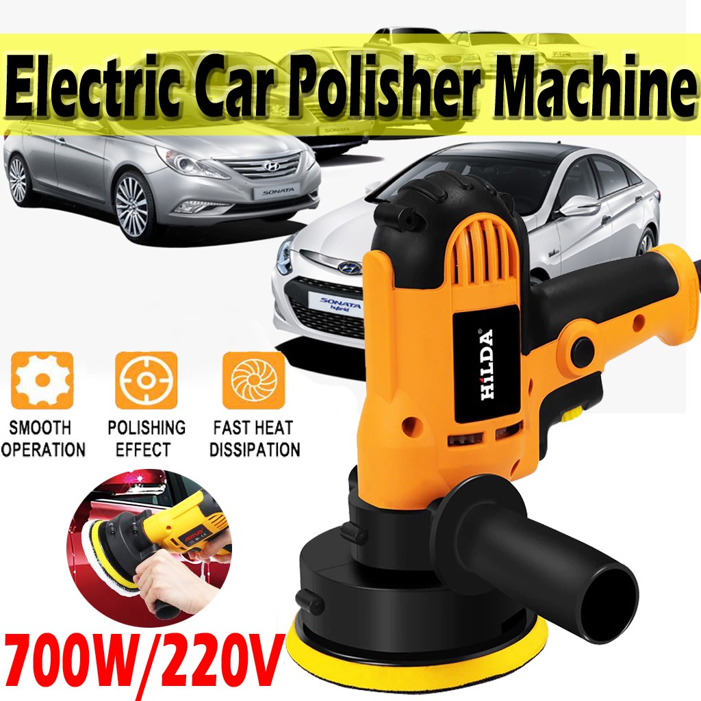 Truck 10-Inch Car Electric Waxing Buffing Machine Auto Polisher Surface Cleaning Universal Car Vehicle Polishing Machine with Synthetic Wool Pad fit for Car Boat Etc 