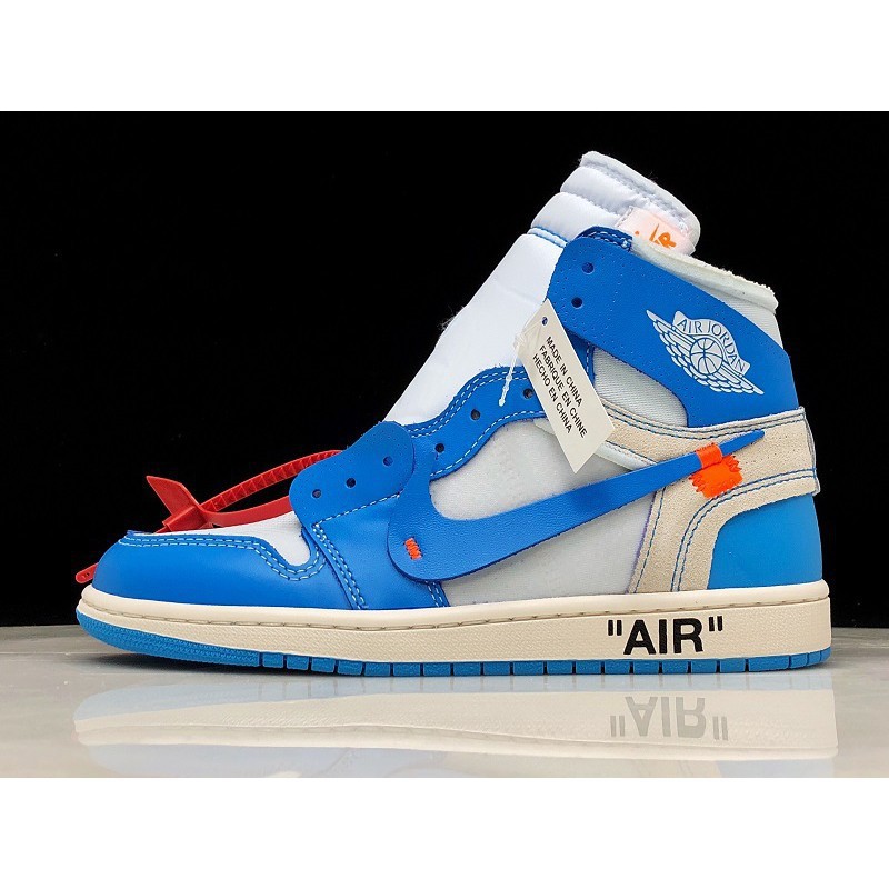 OFF-WHITE x Nike Air Jordan 1 OG OW UNC men's basketball shoes AJ1 | Shopee  Philippines