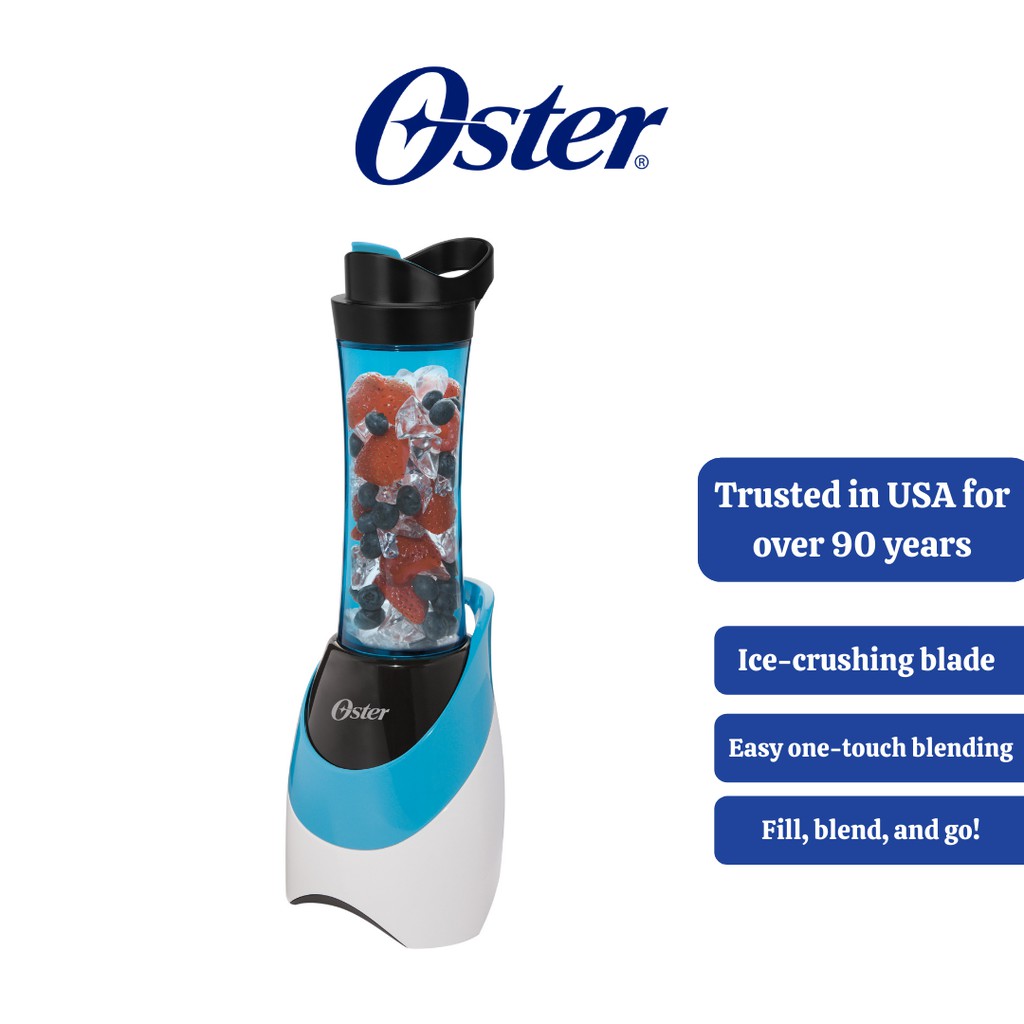 Oster MyBlend Personal Blender with Blue 20oz Travel Sports Bottle, 250