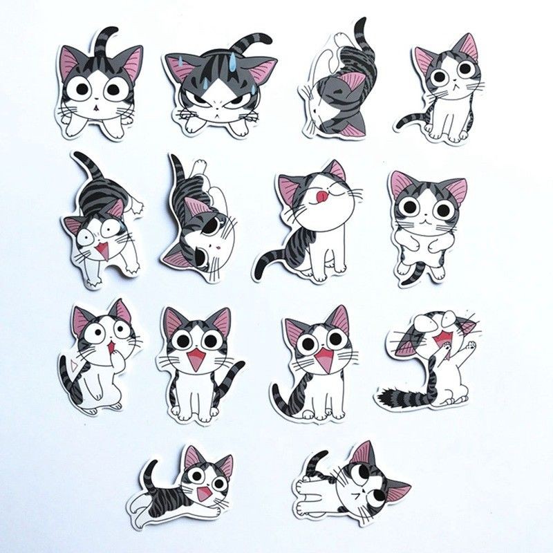 Cute Chiu0027s Sweet Home Cat Stickers Anime For Decal Laptop Luggage 