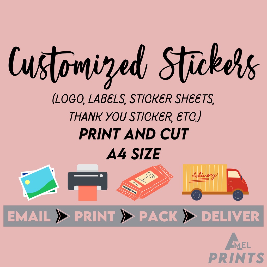 A4 Customized Sticker Labels Logo Print and Cut - Per Sheet - Logo, Labels, Sticker Sheets, Etc. #5