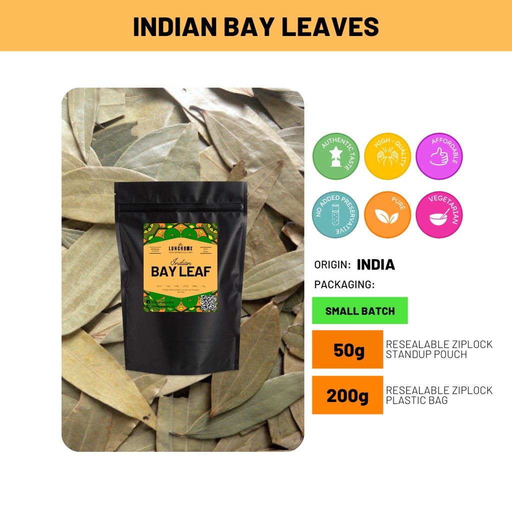 Dried Indian Bay Leaves Small Batch 50g 200g (Authentic Herbs
