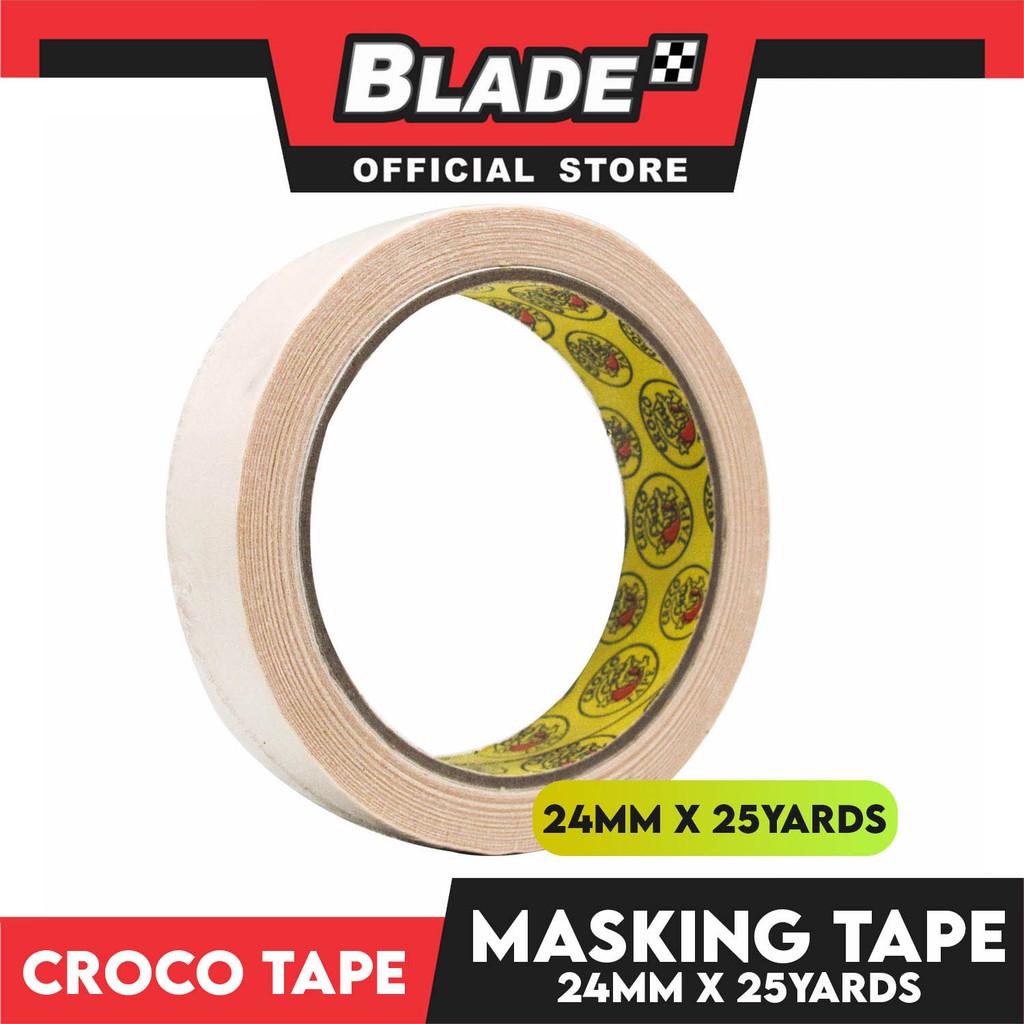 Croco Tape Masking Tape 24mm x 25yards (Beige) General Purpose for Home