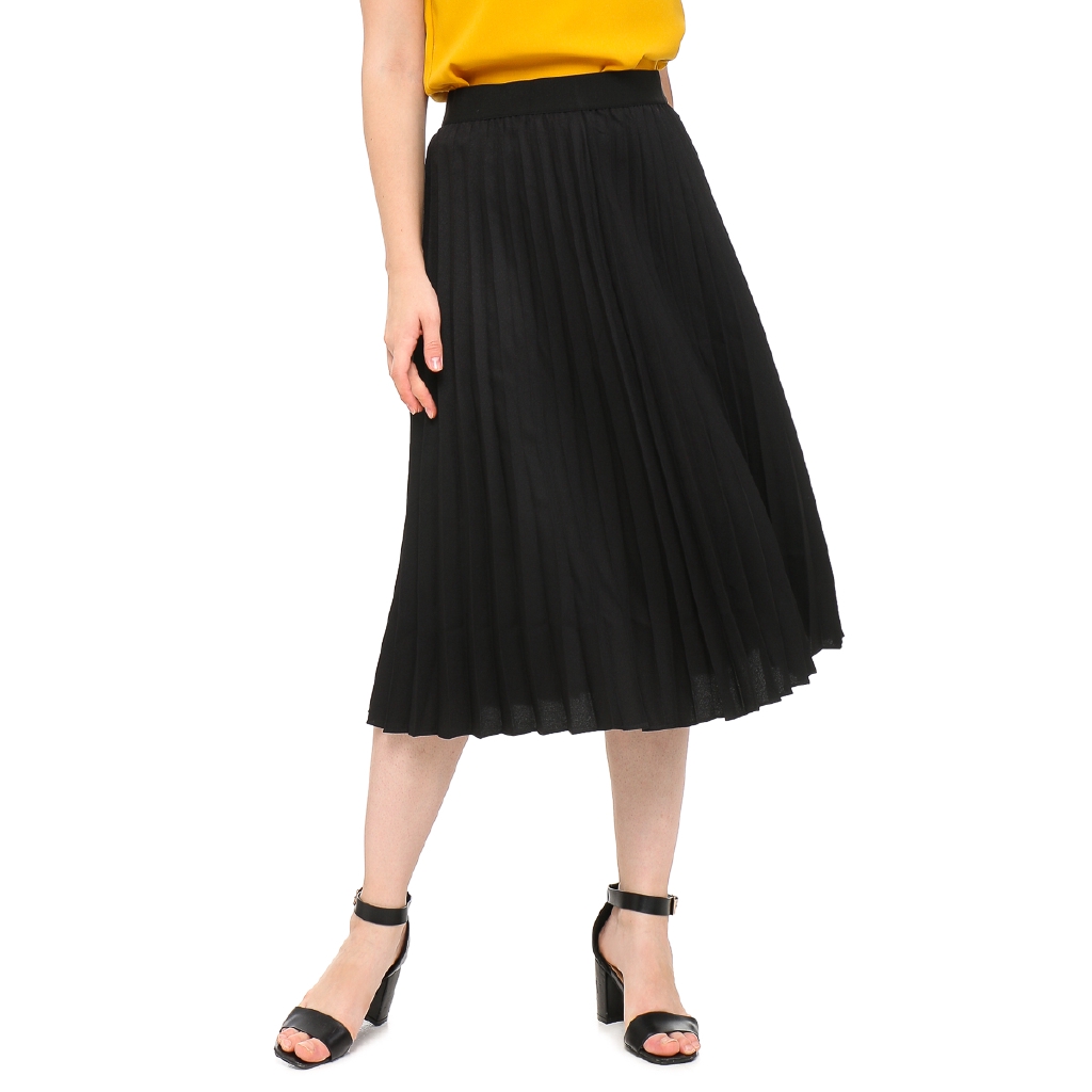 ladies long pleated skirt