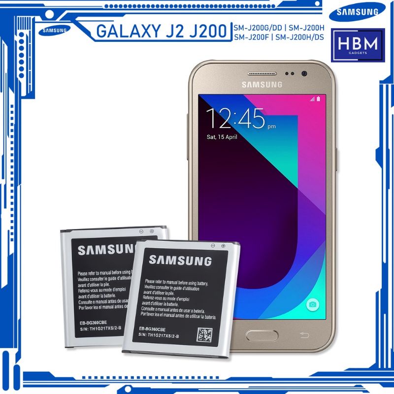 Samsung Galaxy J2 Battery 00mah J2 15 Core Prime Model Eb Bg360bbe Shopee Philippines