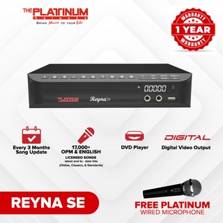 The Platinum Reyna SE Professional Karaoke Player With 17,000+ songs with Free Platinum Wired Microp