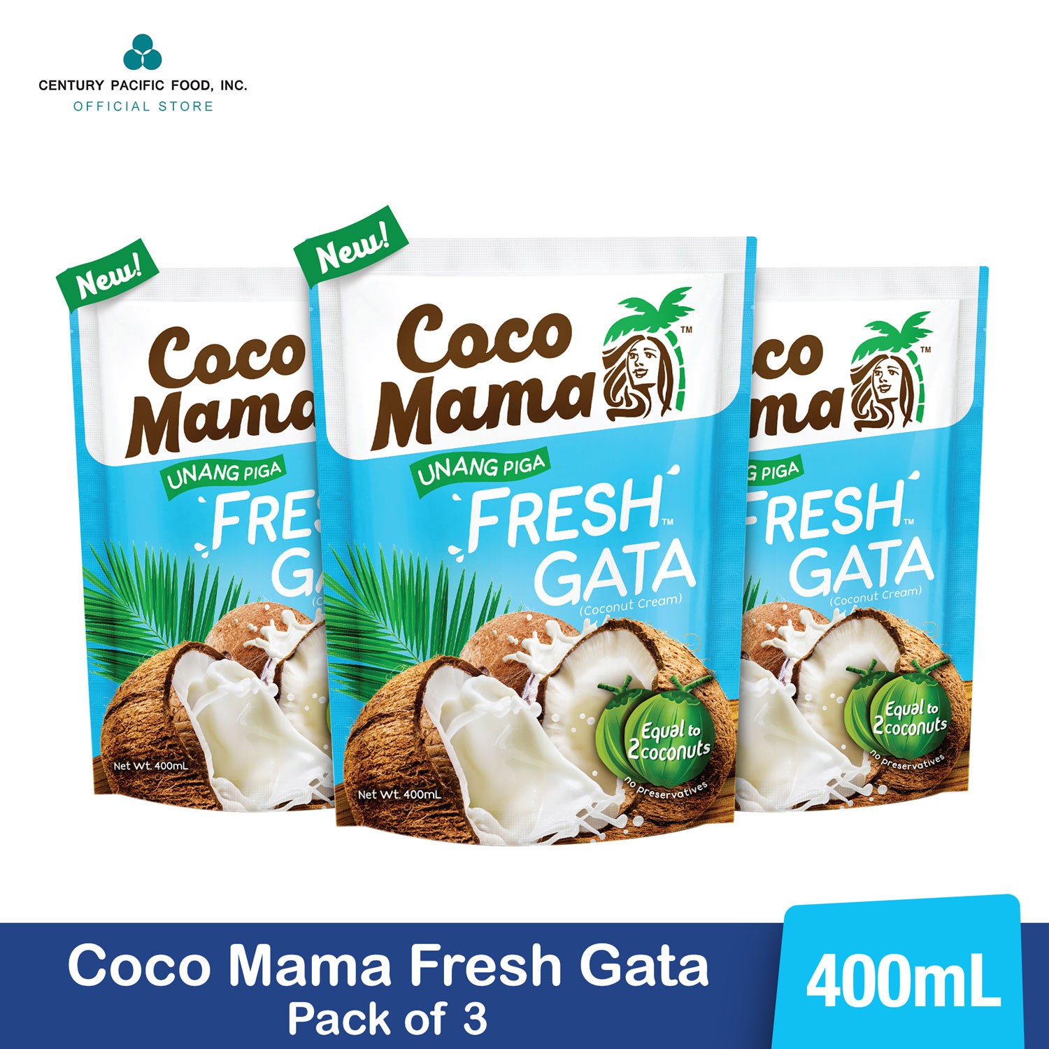 Coco Mama Fresh Gata 400ml Pack of 3 | Shopee Philippines