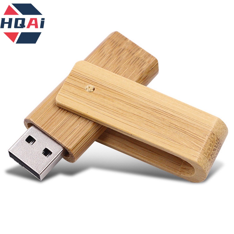 HQAI USB High Speed USB Flash Drive Wooden Exquisite USB Flash Disk Carbonized Bamboo Custom
