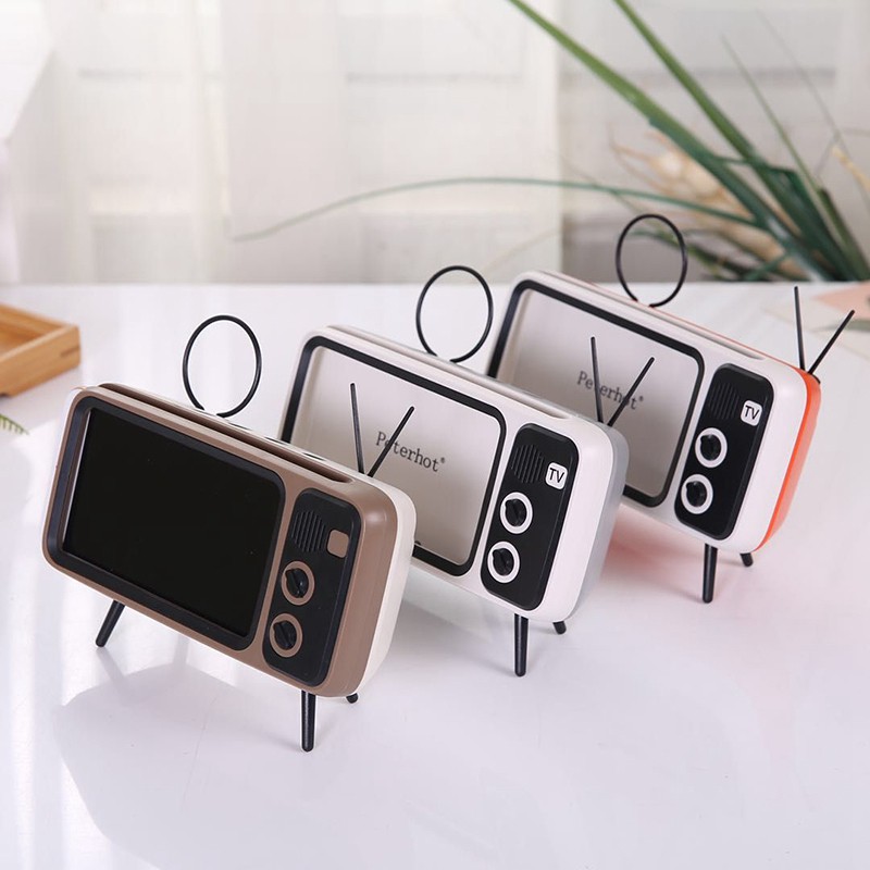 Peterhot Mini Speaker Retro Tv Mobile 