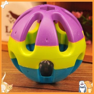 ✥✸Ten_Chase Game Colorful Pet Toy Ball with Bell for Hamster Cat Parrot Dog Rabbit