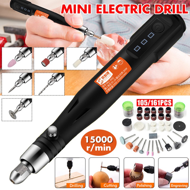 3 Adjustable Speeds Handheld Mini Electric Carving Pen USB Electric ...