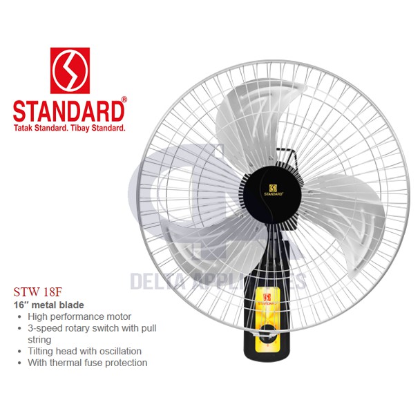 Standard STW 18F Wall Fan Shopee Philippines