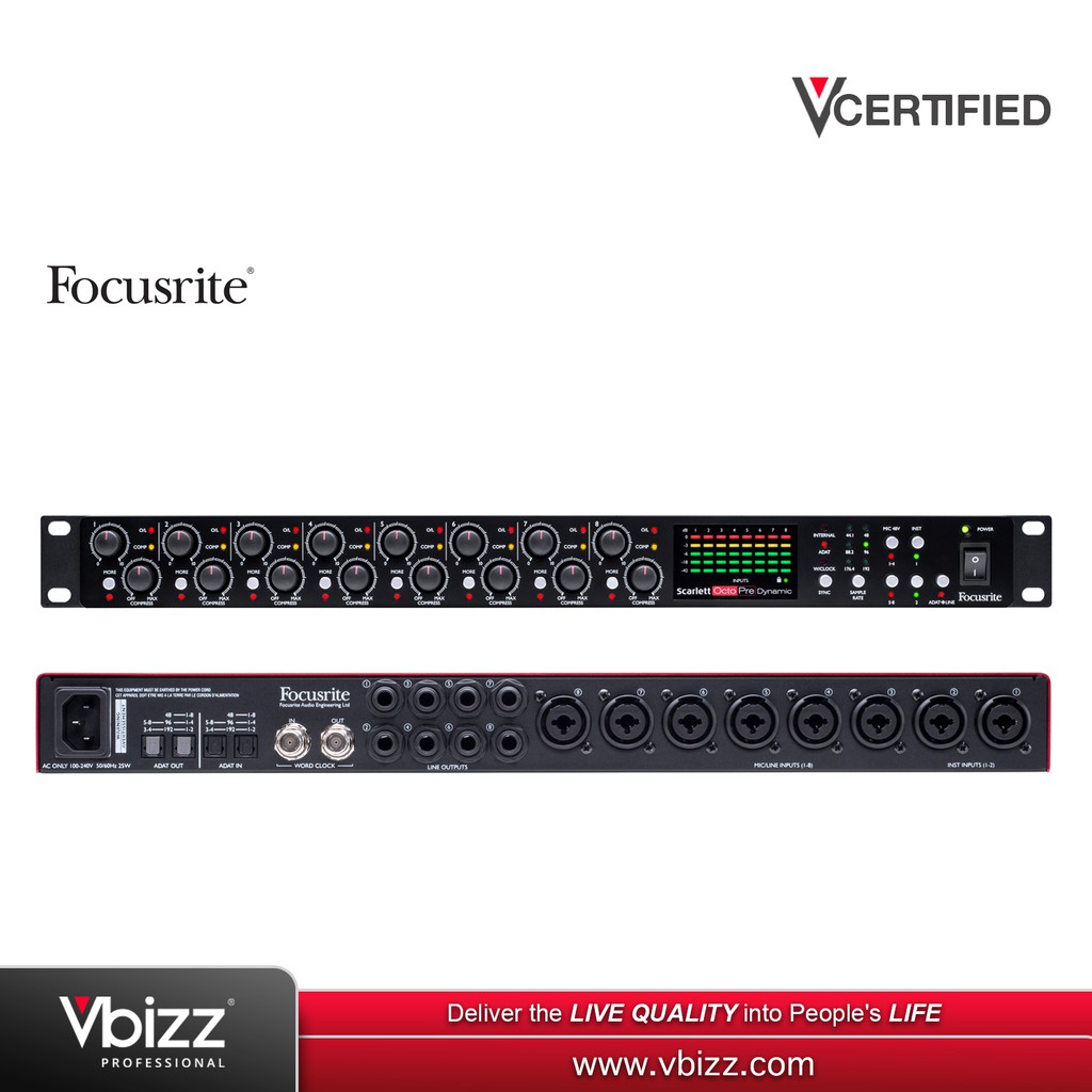 FOCUSRITE SCARLETT OCTOPRE DYNAMIC 8 Channel Preamp and Interface with