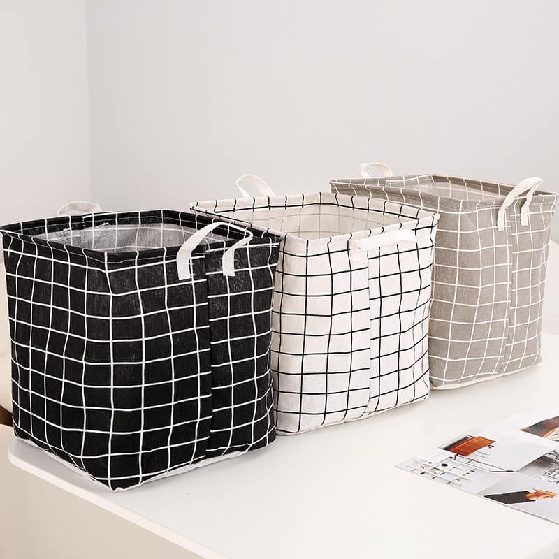 Foldable Storage Basket Bin Clothes Baskets for Lanuary Shelves Cubby Organizers 