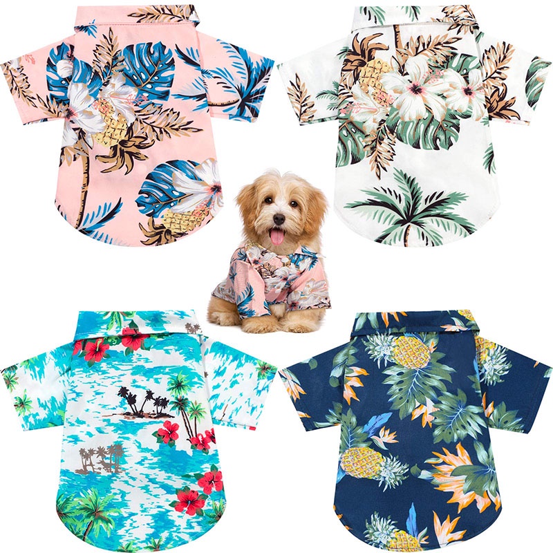 Dog Clothes Pet Cat Clothes Dog Shirt Cat Puppy Shirt Hawaii Style