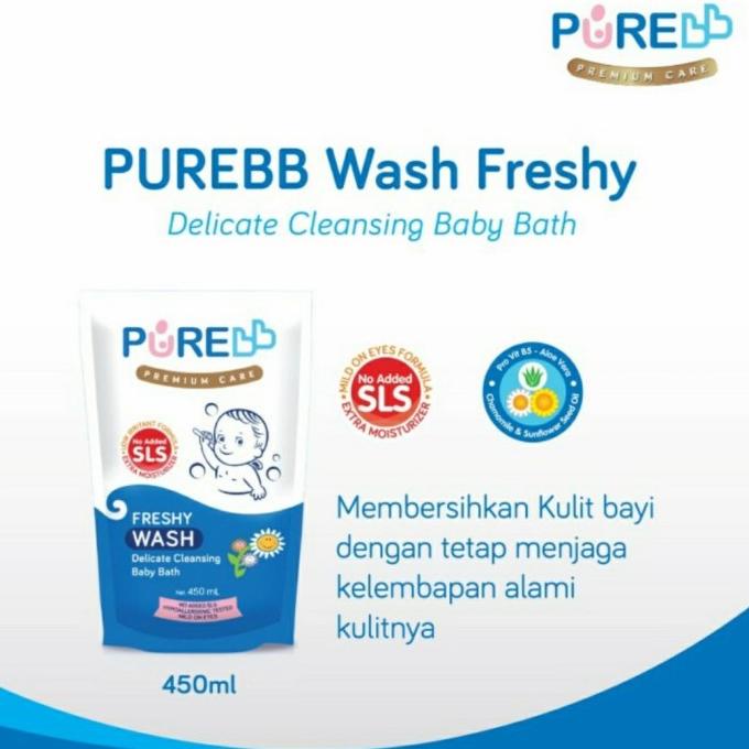 Pure BB Wash Refill 450ml Baby Bath Soap Pure Baby Wash XJMX